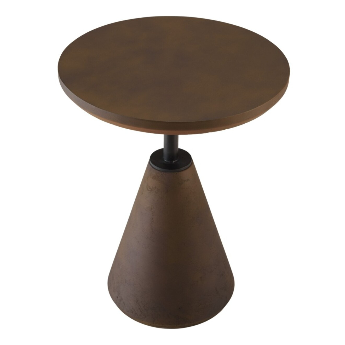 NESTOR - Table d'appoint ronde en béton marron D40cm
