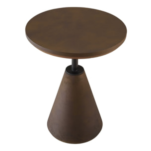 NESTOR - Table d'appoint ronde en béton marron D40cm