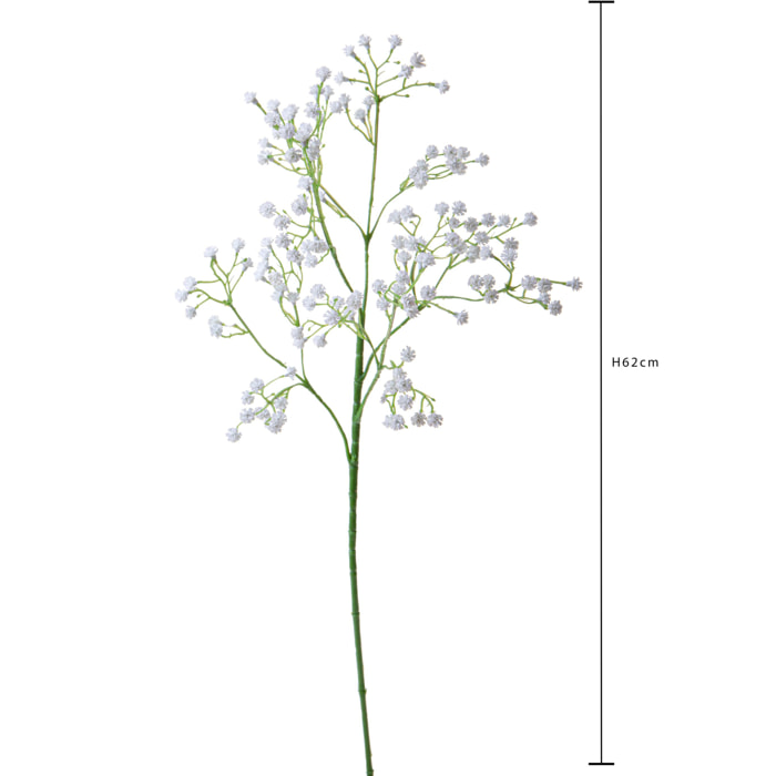 Ramo Di Gypsophila. Altezza 62 Cm - Pezzi 12 - 14X62X6cm - Colore: Bianco - Bianchi Dino - Fiori Artificiali