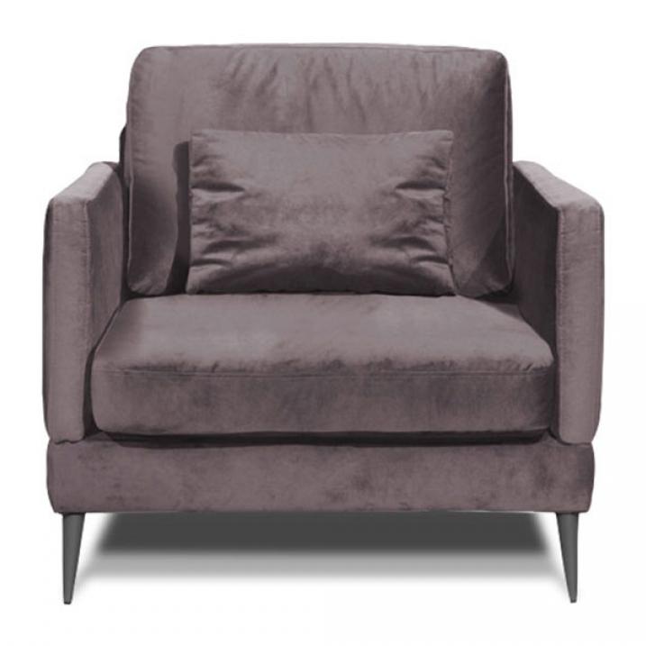 Fauteuil Splendido Velours Gris foncé - 1 Place