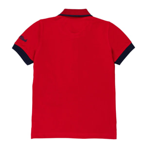 Polo piquet con stampa logo Polo Club St Martin Rosso