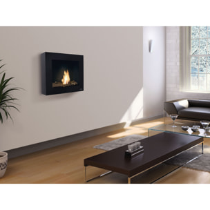 Chimenea de etanol negra con leños decorativos BESTBIO AF-BB PURLINE