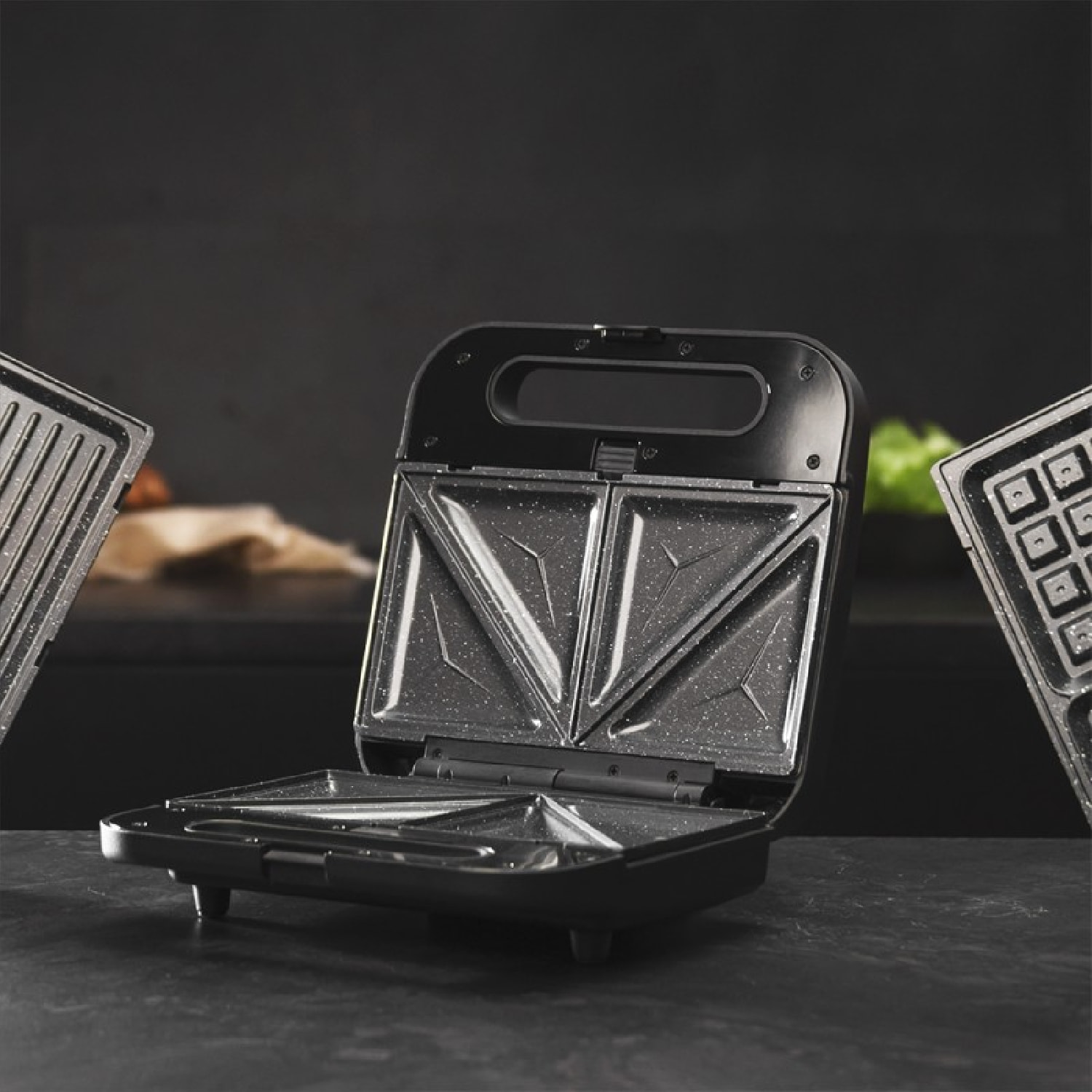 Cecotec Sandwichière avec Plaques Interchangeables Rock'n Toast 1000 3-en-1, Cap