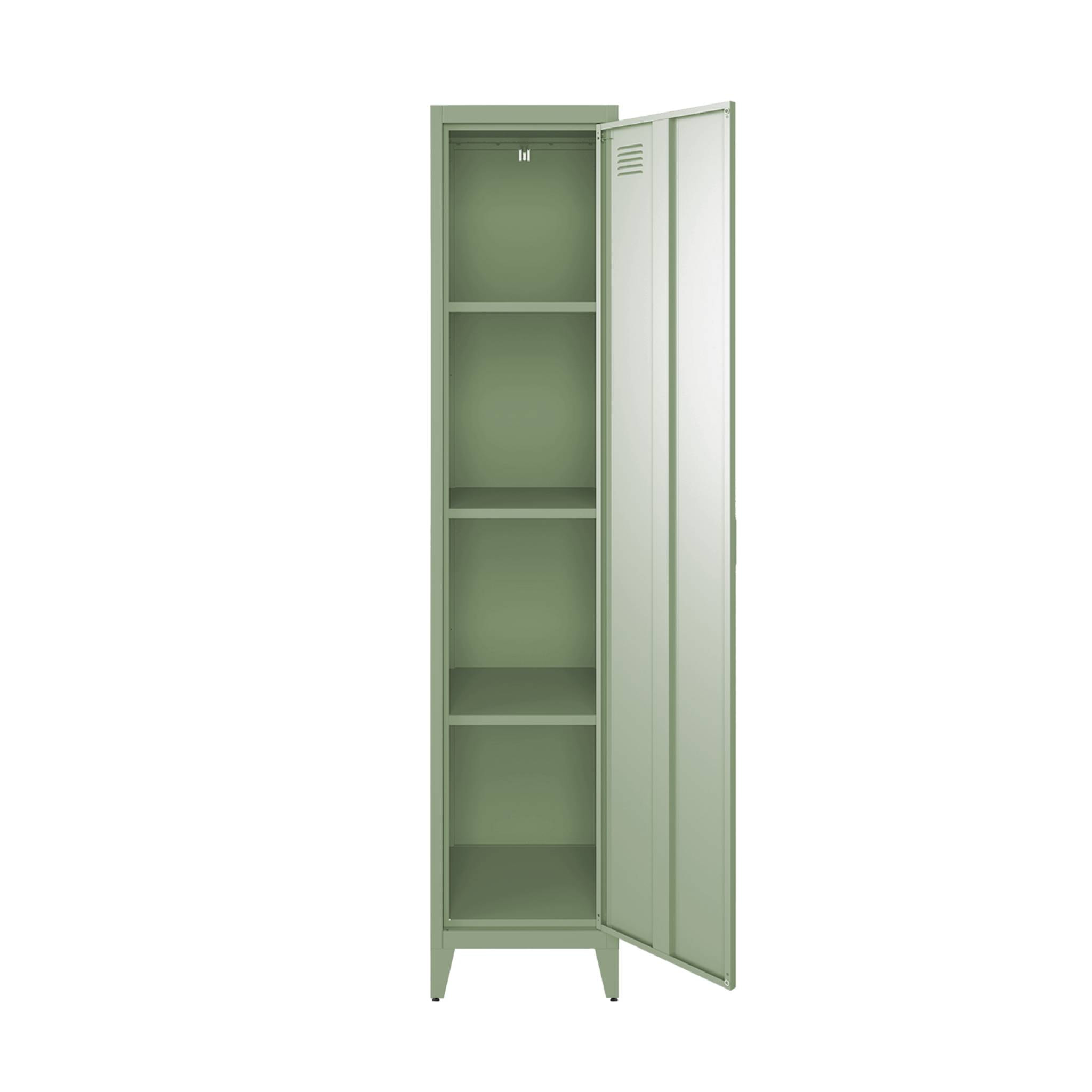 Armoire casier chambre industrielle métal 4 espaces de rangement (lot de 3) SOHO