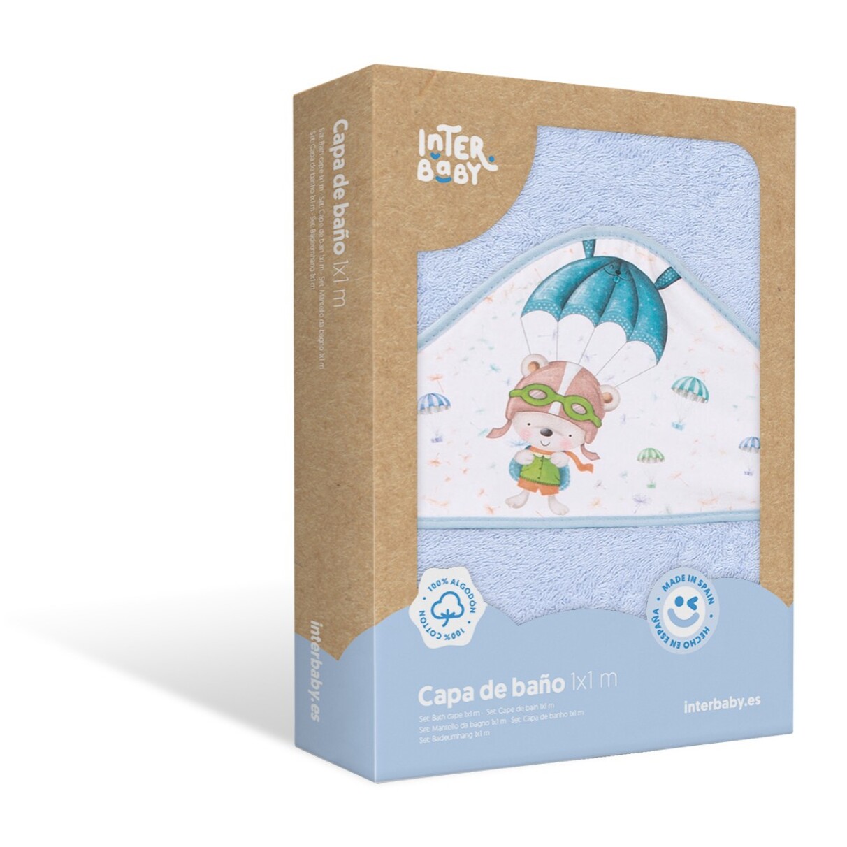 Capa de Baño 1 x 1 Mt  Mod Paracaidista Azul