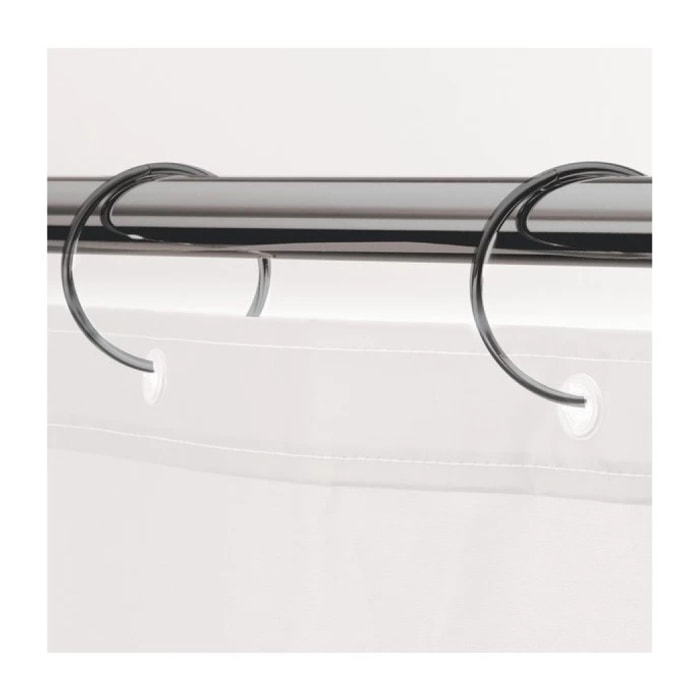Lot de 12 anneaux pour rideaux de douche RINGO SMALL Noir Titan Spirella