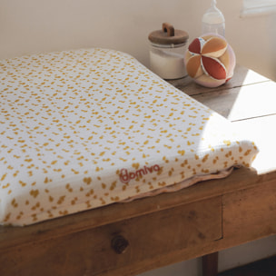 Matelas à langer avec housse réversible Safari - Beige