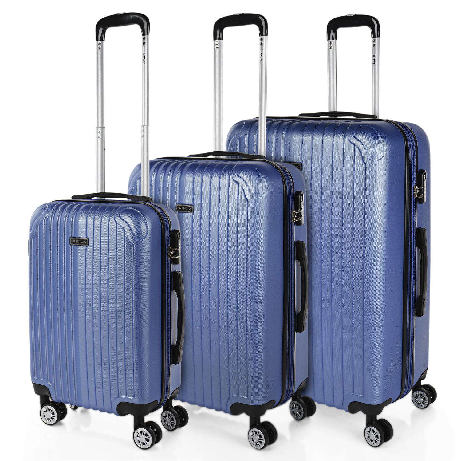 Maleta Itaca Sevron Set De 3 Unidades Azul Zafiro