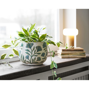 Cachepot in ceramica bianco mix Vikasa Home ø22,5x17,5 cm
