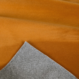Tissu fausse fourrure rase extra douce avec dos polaire - Jaune Ocre