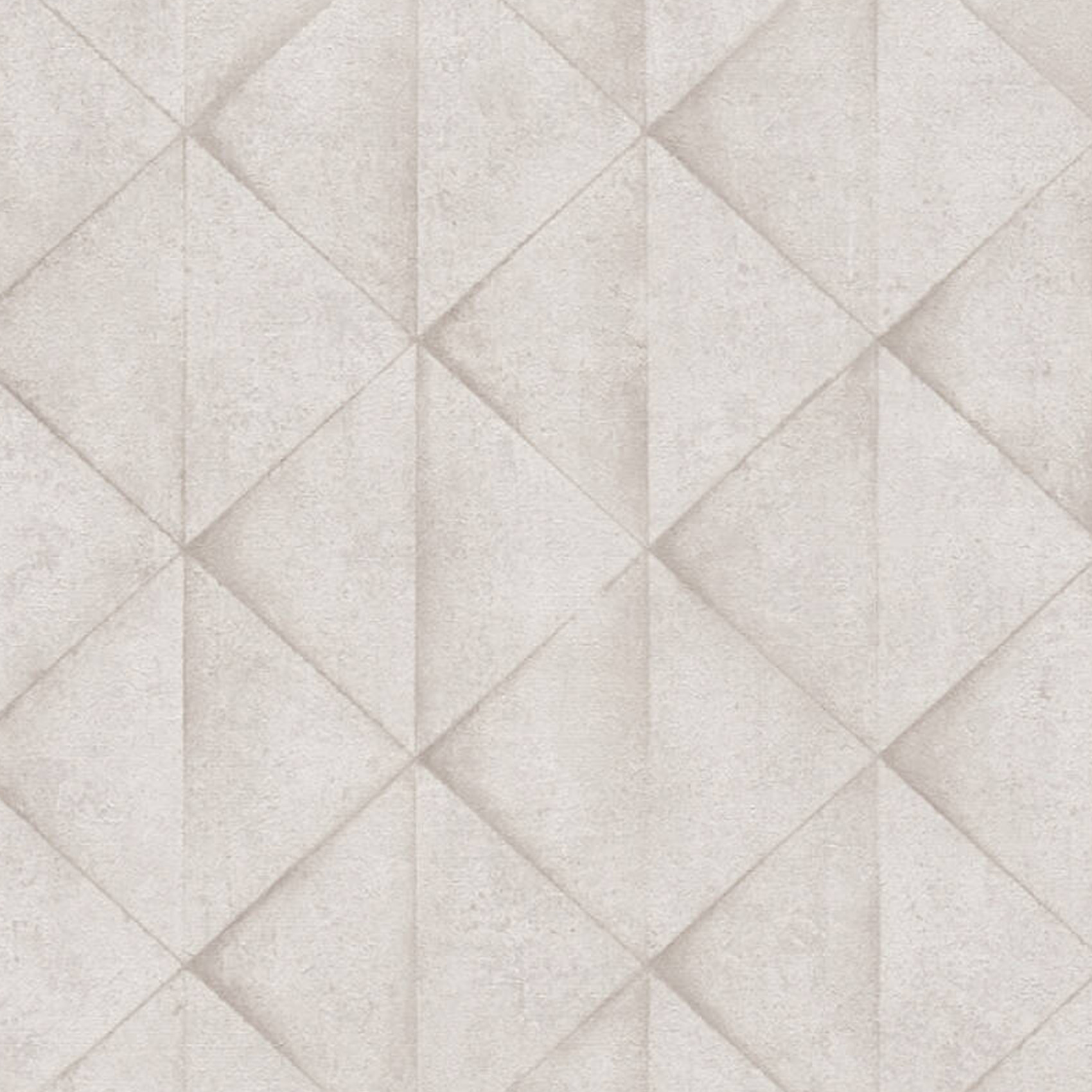 Papier peint aspect carreau en béton - Crème