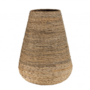 ALIDA - Cache pot modèle moyen en tissage d'abaca naturel