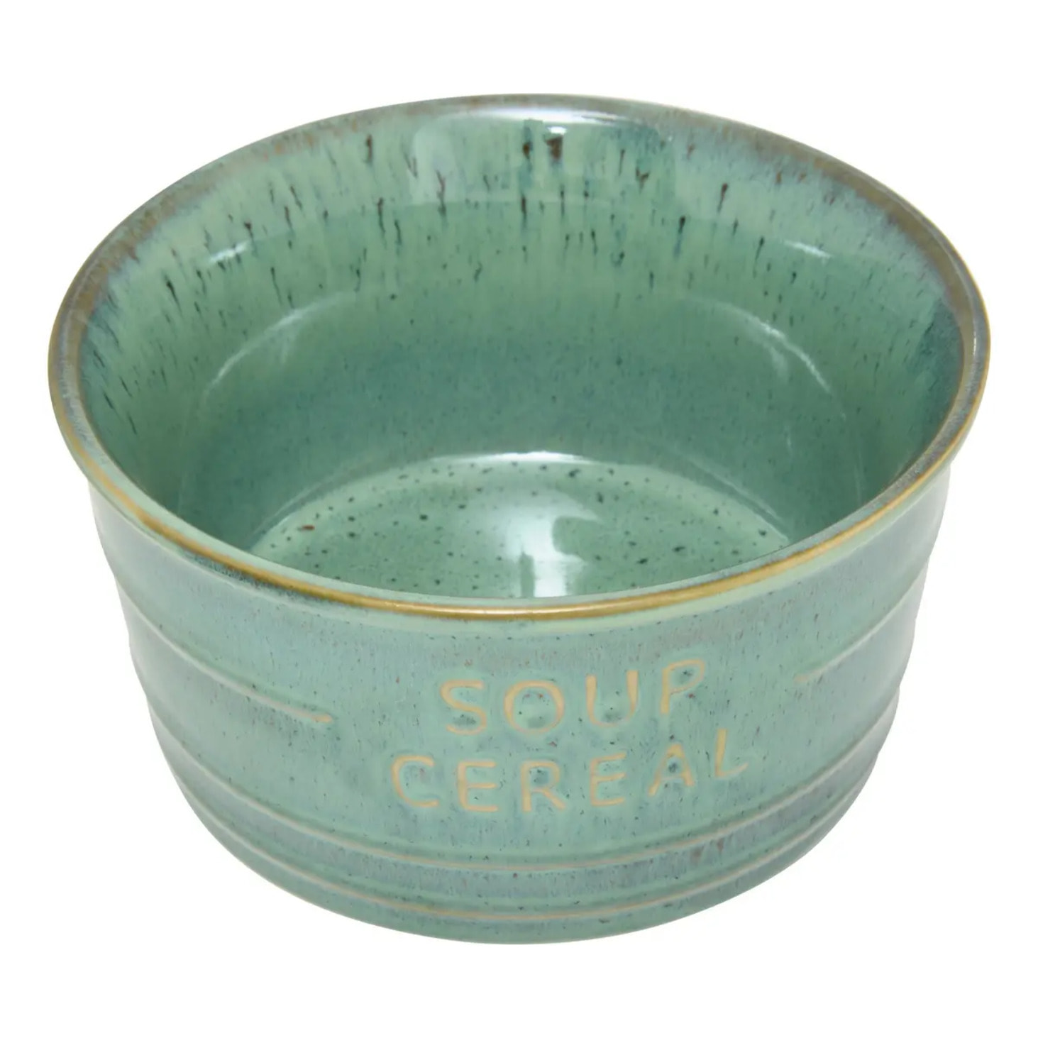 Bol inscription Soup Cereal bleu emeraude 50cl