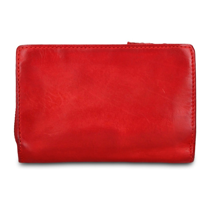 Portafoglio uomo in vera pelle - Modello Boreal - Casual - 14.0 x 9.0 x 4.5 cm