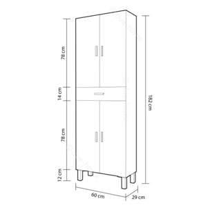 Columna de baño Aruba Blanco brillo