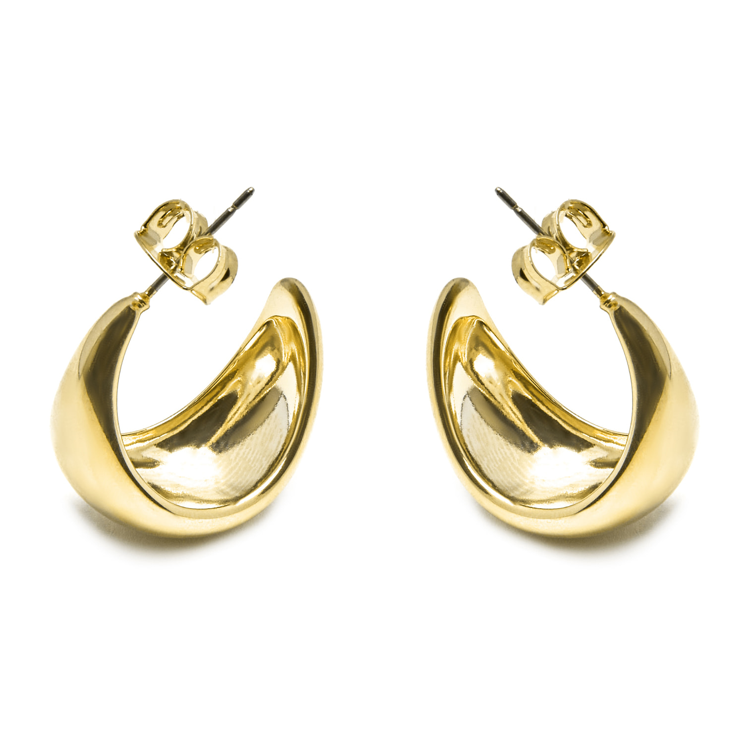 Pendientes acabados en oro amarillo de 18K