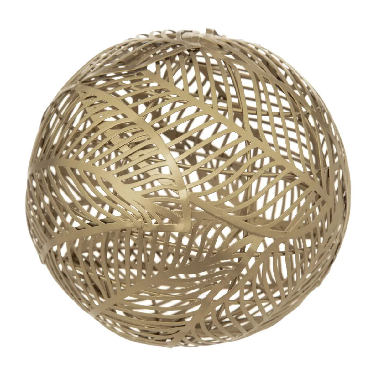 Boule déco "Tatiana" - métal - doré - D15 cm