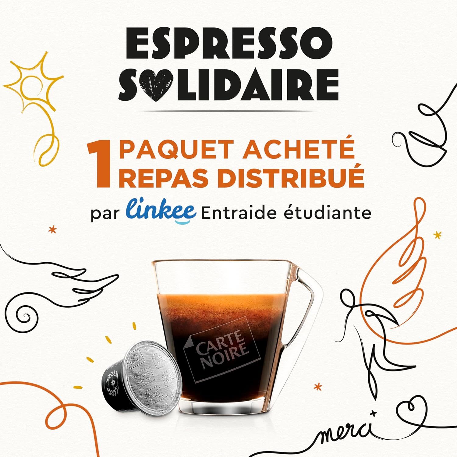 Café Solidaires n°8 x30 - Capsules compatibles Nespresso en aluminium