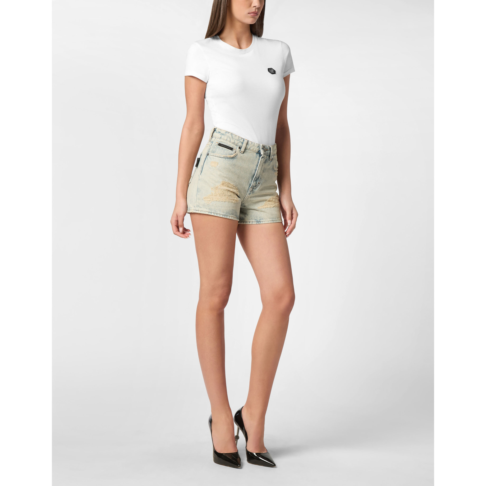 PHILIPP PLEIN Pantalones cortos vaqueros