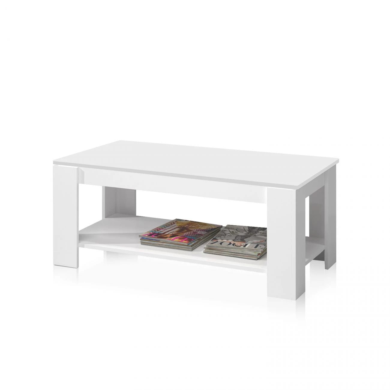 Mesa de centro elevable Ambit Blanco Artik (Blanco Mate)