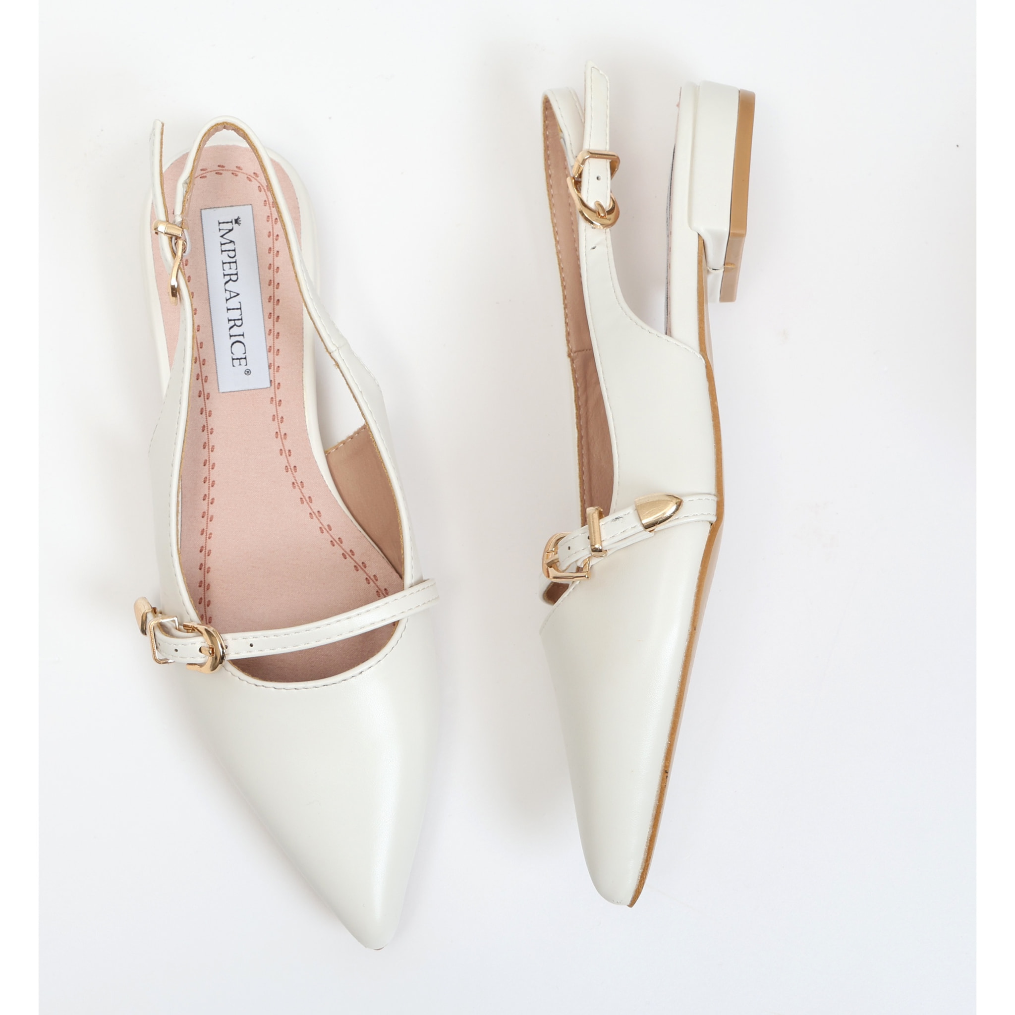 Ballerine sligback in simil pelle con dettaglio cinturino