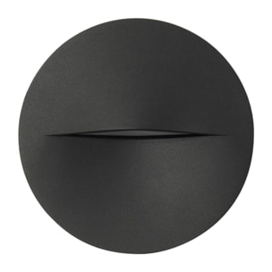 FORLIGHT Hide - Aplique de Pared LED Circular para Señalización de Caminos y Rodapiés con Luz Neutra 4000K Color Gris Urbano