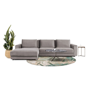 Canapé Velours Angle Gauche Venezia 5 Places