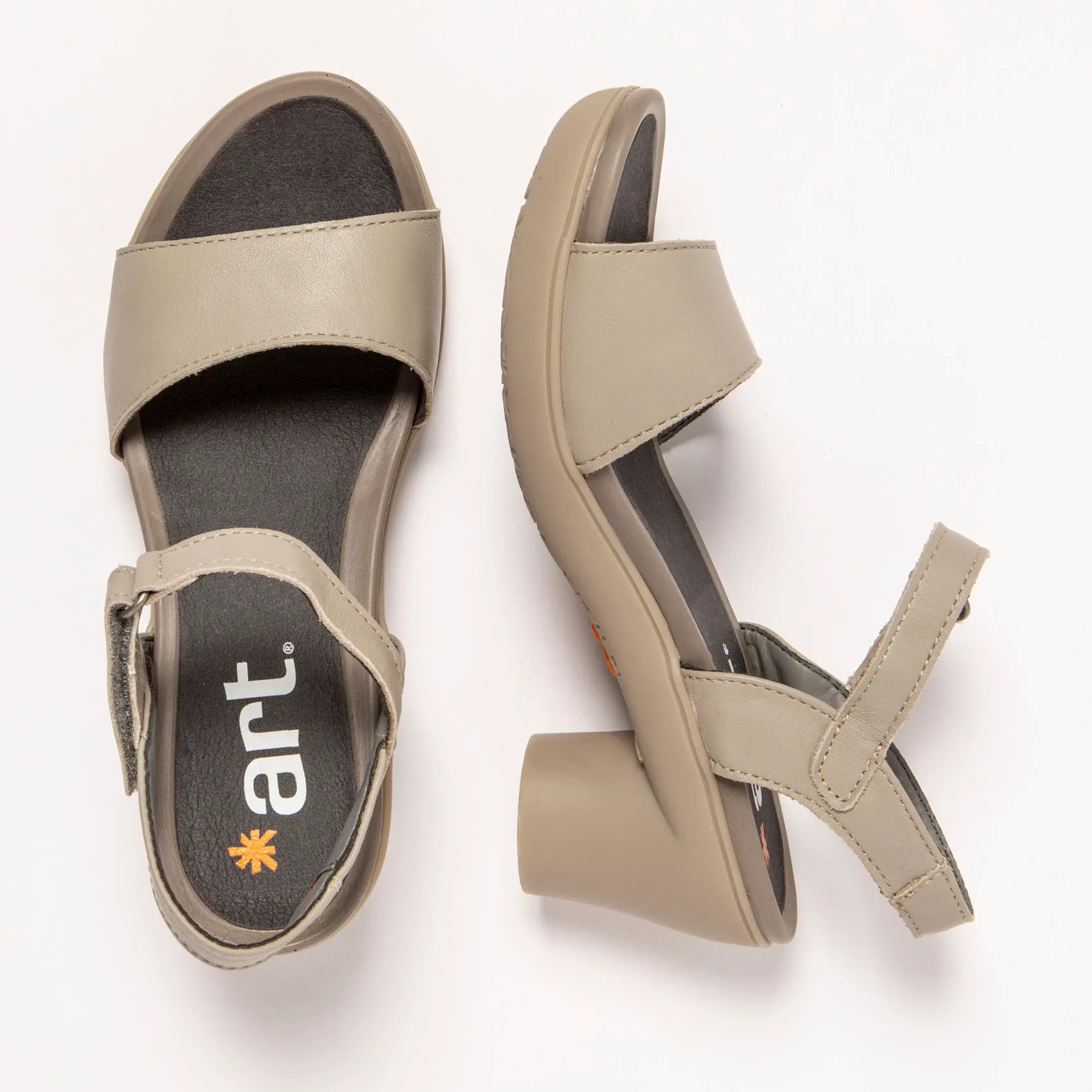 Sandalias con tacón 1475 NAPPA SESAME/ ALFAMA color Sesame