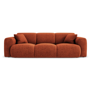 Canapé "Nolio" 3 places en chenille terracotta