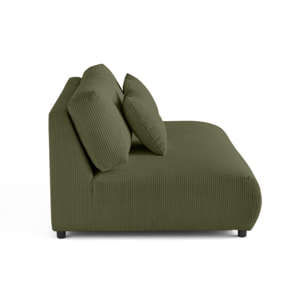Garance - module d'assise 3 places - en velours côtelé - Vert