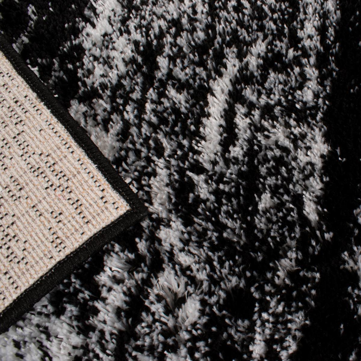 Tapis shaggy tissé motif faux uni HESO