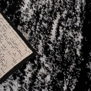 Tapis shaggy tissé motif faux uni HESO