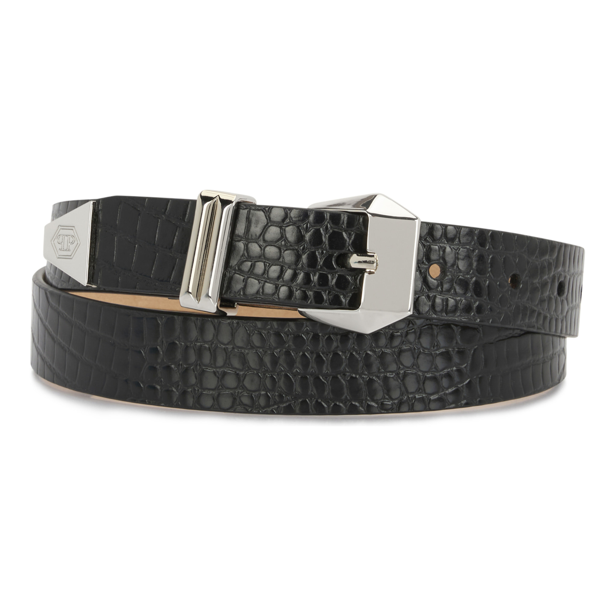 PHILIPP PLEIN Leather Belt Cocco