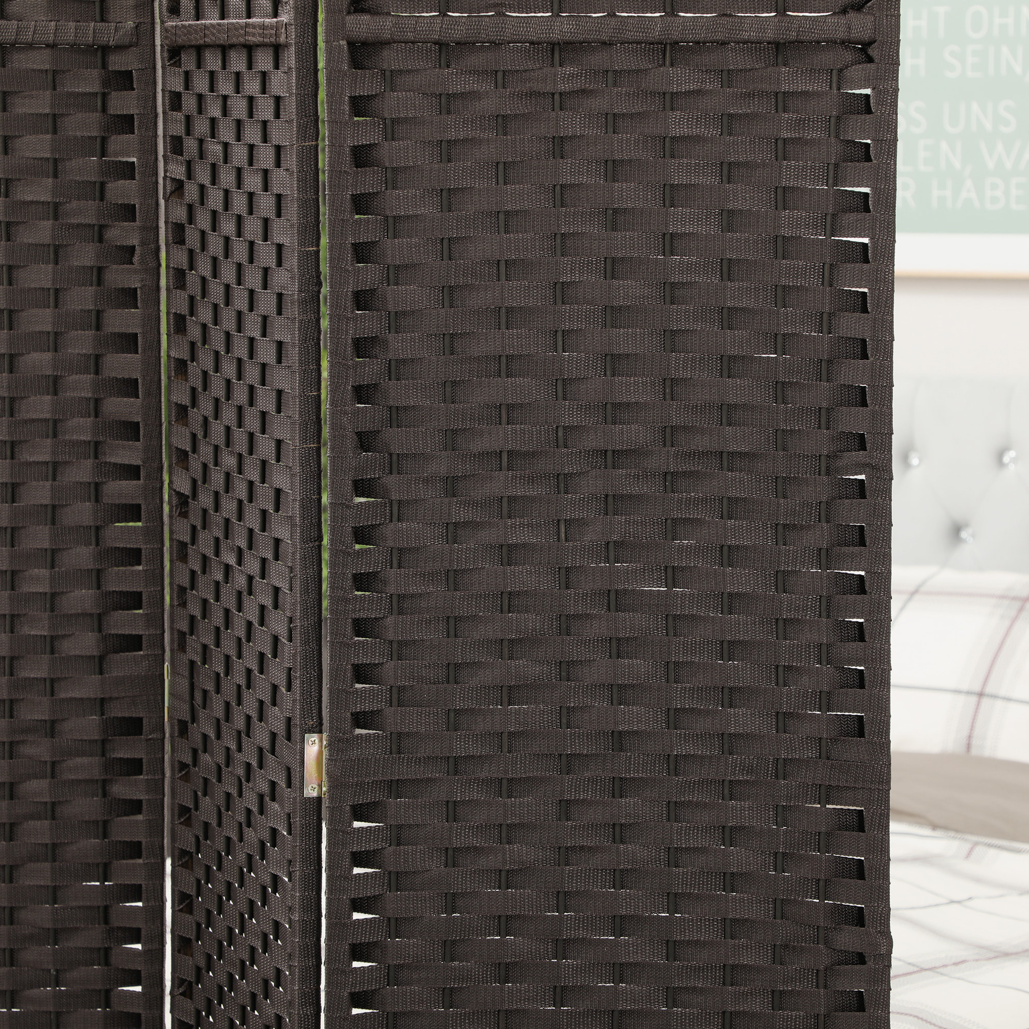 Biombo de 6 Paneles 240x170 cm Separador de Ambientes Plegable Biombo Separador de Ambientes para Salón Dormitorio Oficina Marrón