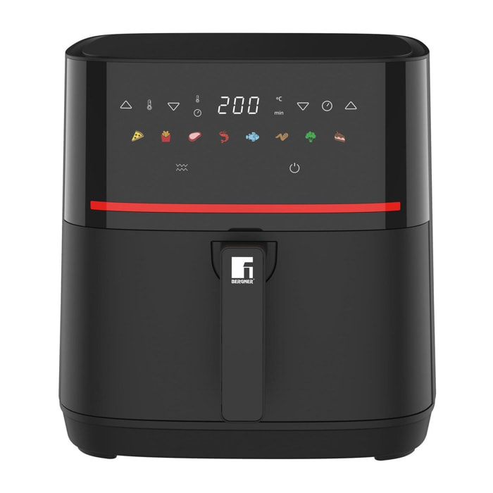 Bergner XTRA Freidora de Aire 6,5L 2200W Digital con Pantalla Táctil