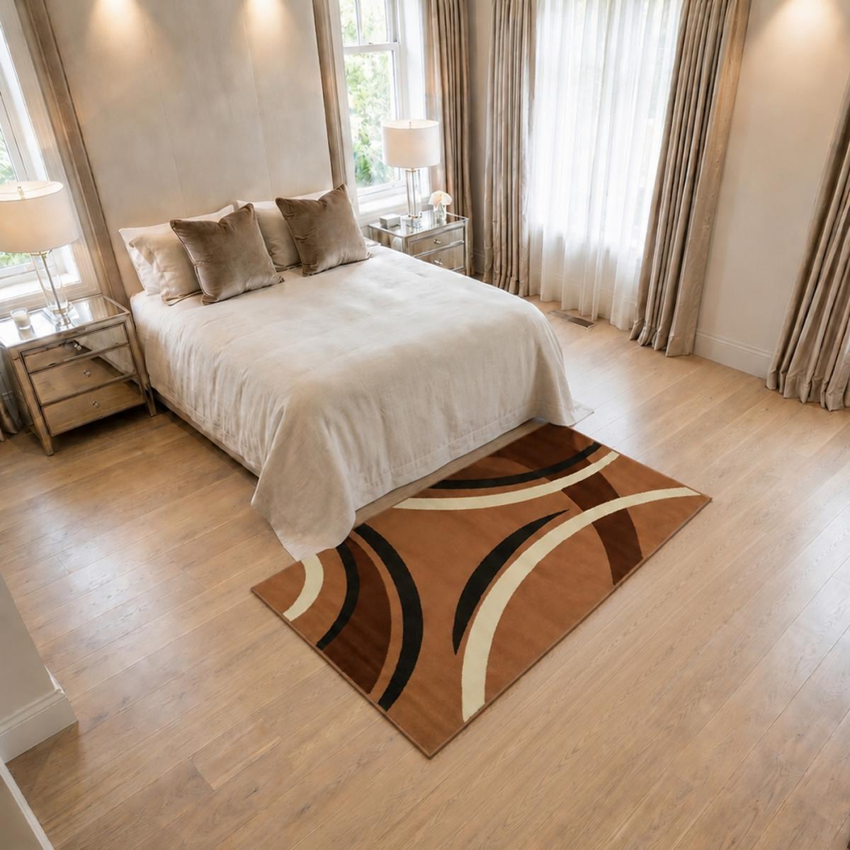 Tapis salon et chambre tissé motif rond SAILIN