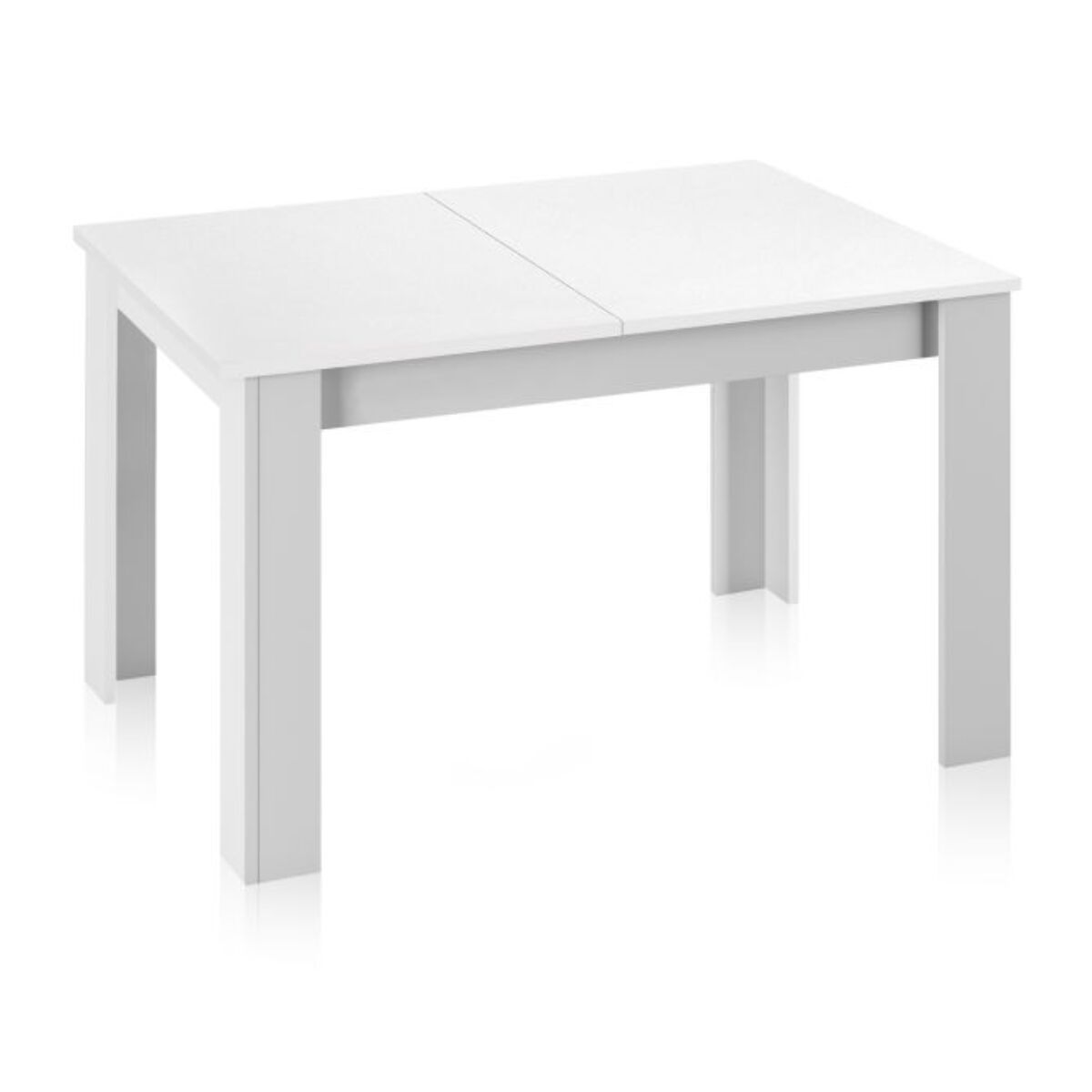 Mesa de comedor extensible Danna 140 Blanco Artik (Blanco Mate)