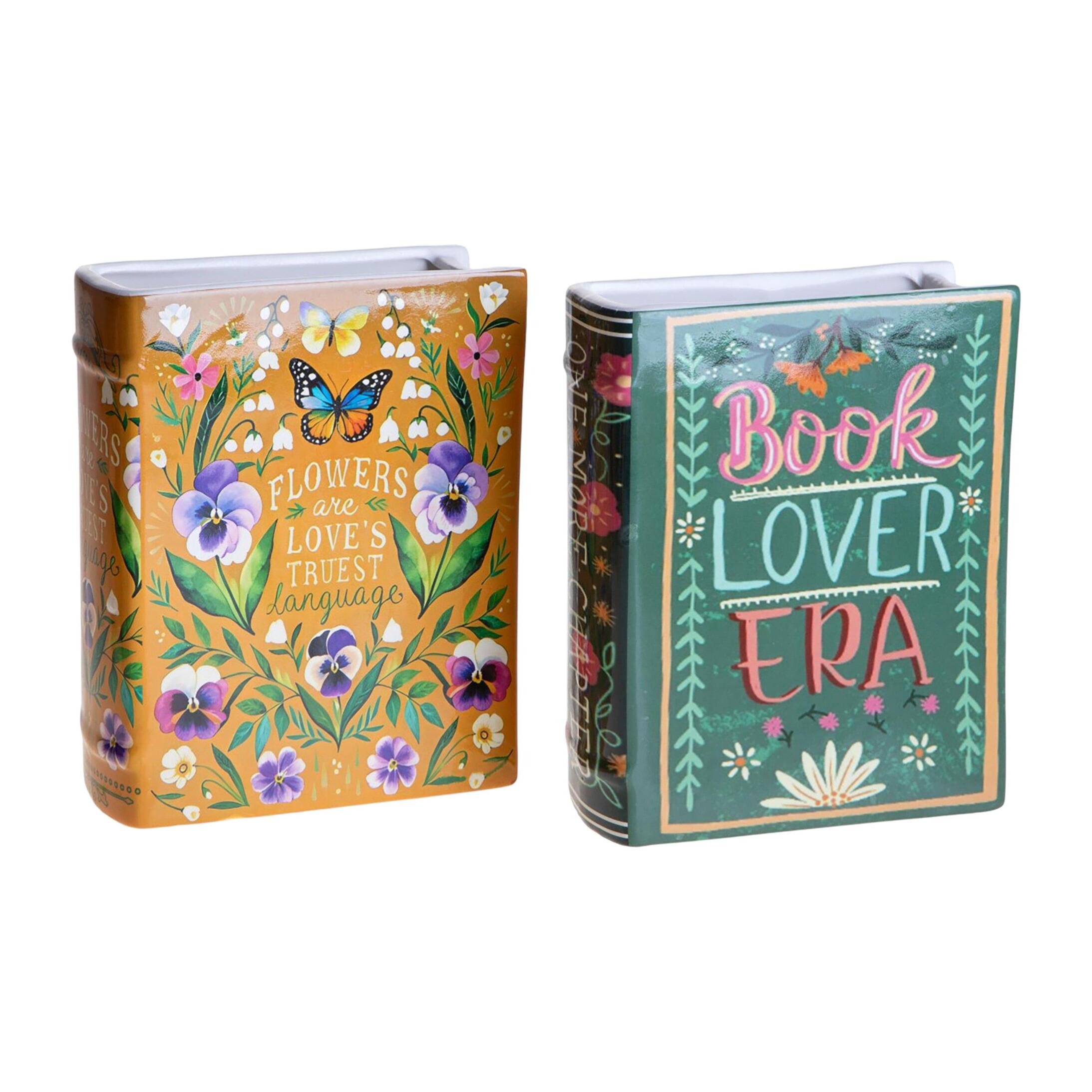 Set 2 vasi a libro - 16xH20x6cm - Pezzi 1 - Bianchi Dino SpA