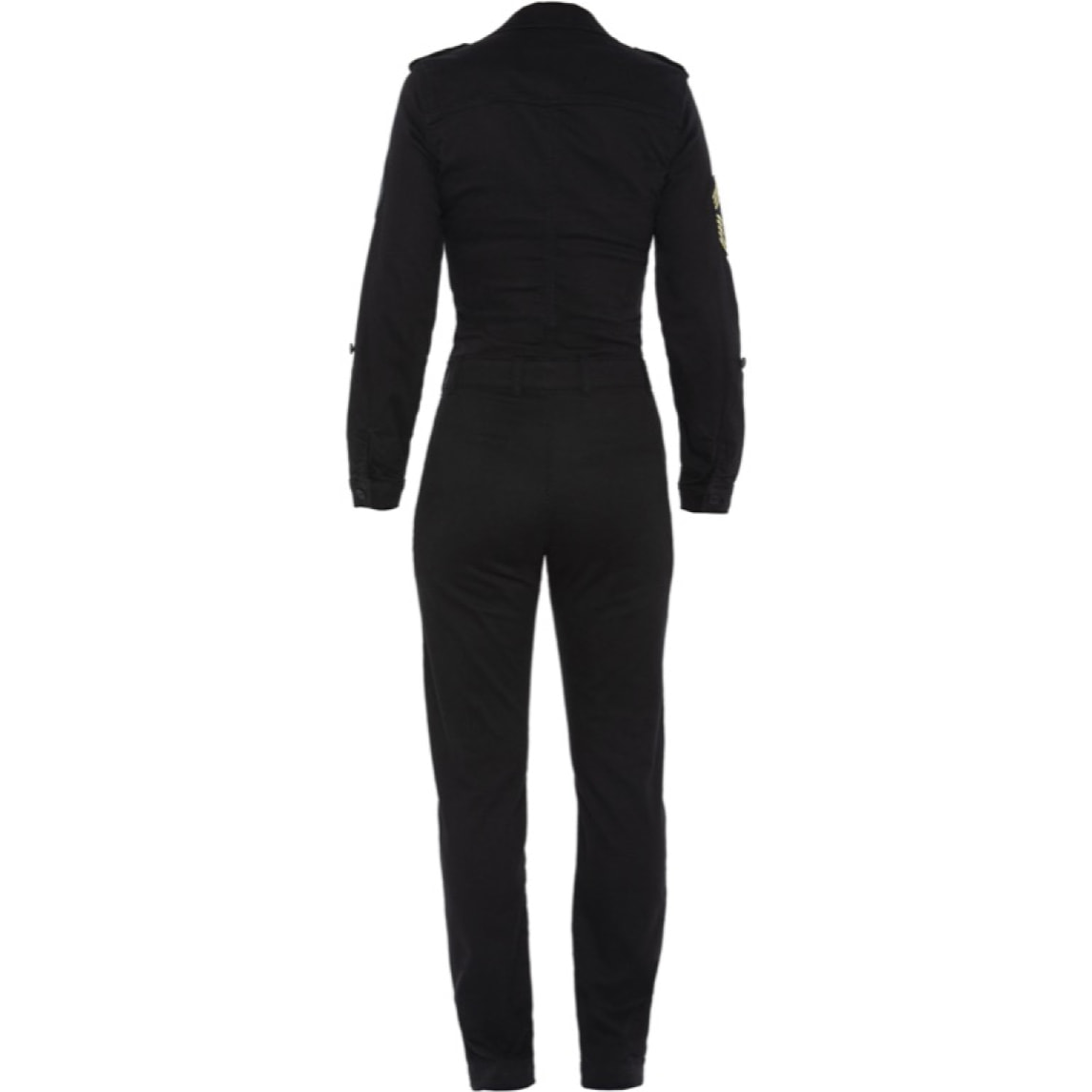 TRJUMP21W LIGHT PILOT JUMPSUIT WITH MILITARY BADGES IN TENCEL 63% COTTON 18% TENCEL 15% POLYESTER 4% ELASTANE Nero