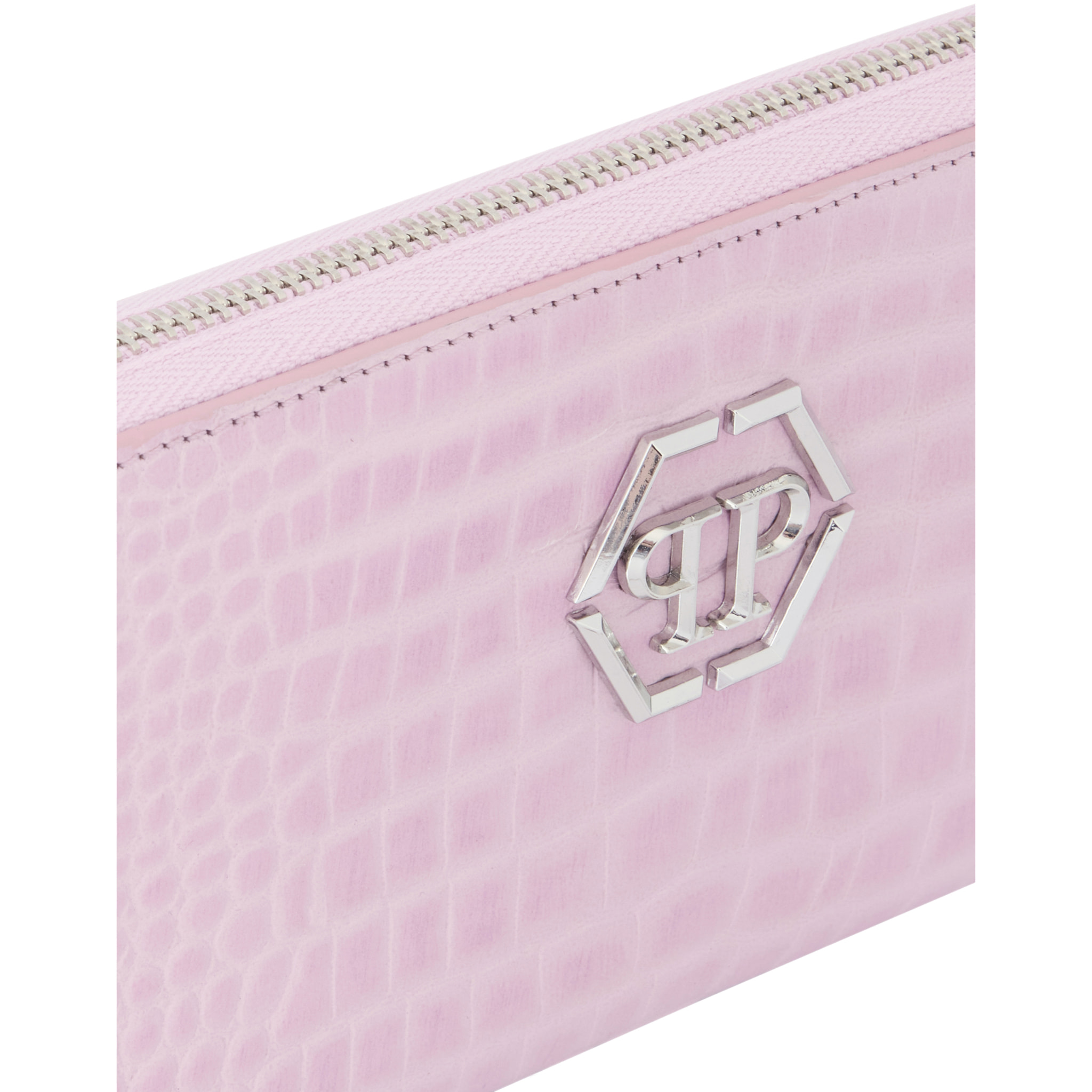 PHILIPP PLEIN Rounded Zip Wallet Cocco