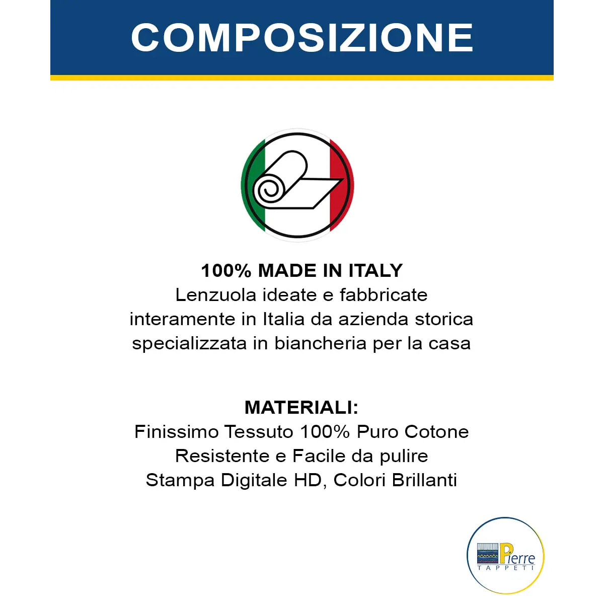 Completo Lenzuola LEAVES 100% Cotone e Made in Italy con stampa digitale HD