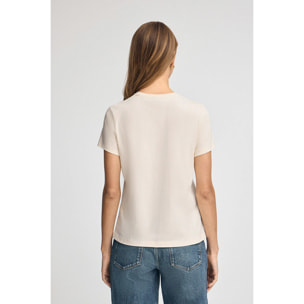 Camiseta color crudo de manga corta con logo Established 2012 Polo Club