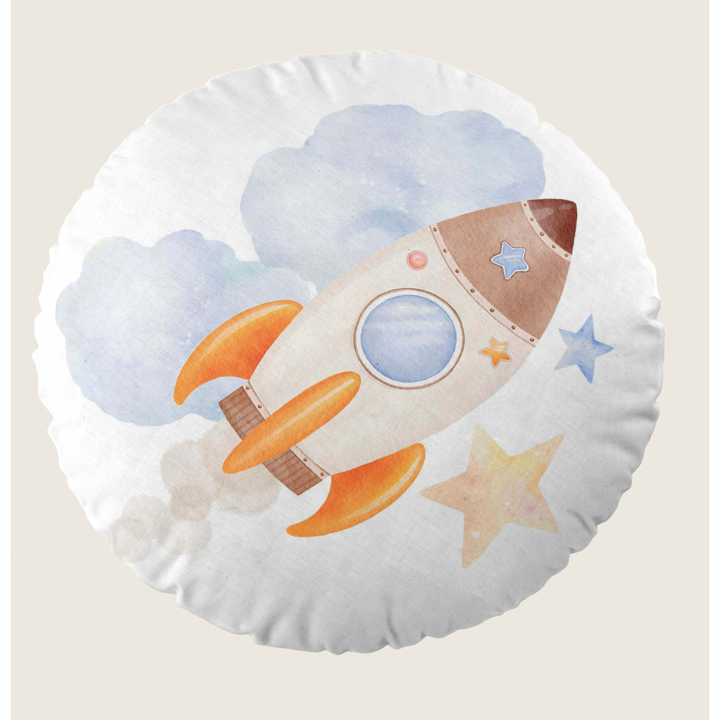 Cool Kids - Cojín Redondo Estampado - Con Relleno - 100% Algodón - Astro