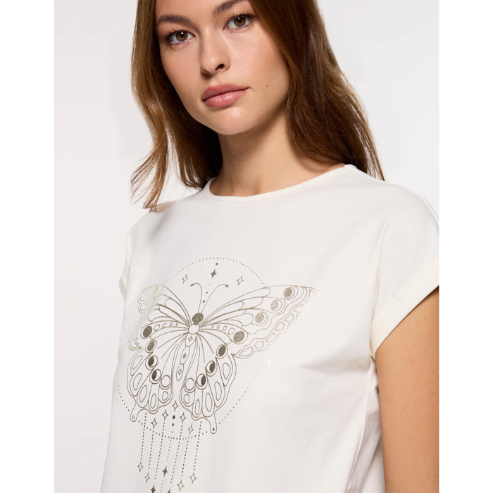 Camiseta Manga Corta Beige - Kalosa