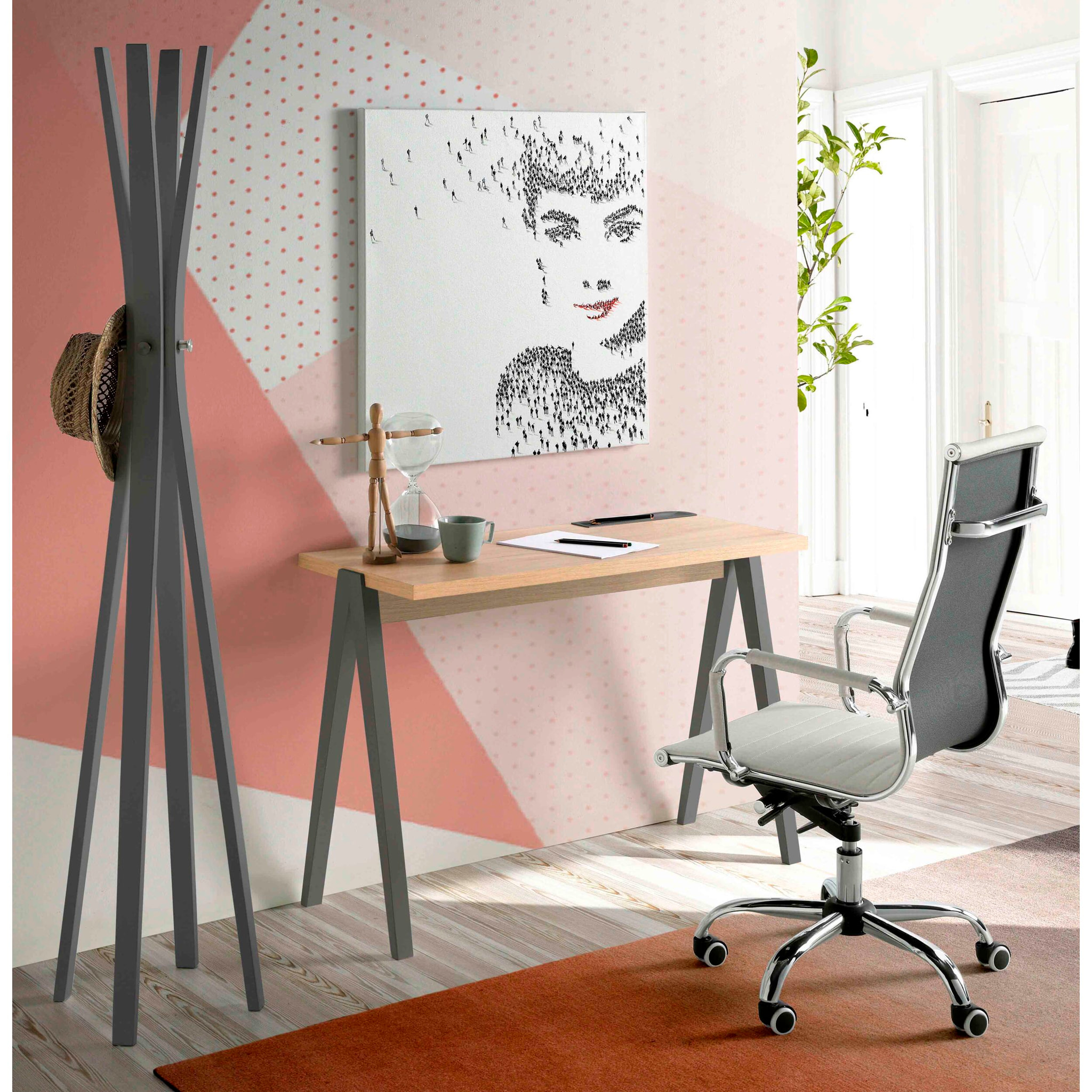 Perchero Naturaleza madera haya gris 182x42x42 cm