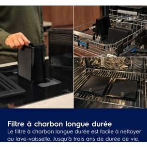 Plaque induction aspirante ELECTROLUX KCC84440 - Hotte centrale intégrée 80cm