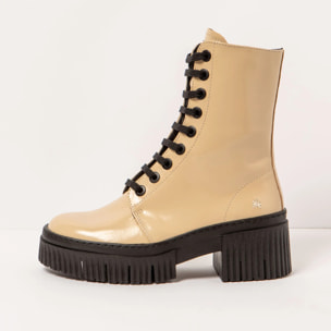 Botines con tacón 1375 NAPPA SHINNY CHAMPAGNE/YORK color Champagne