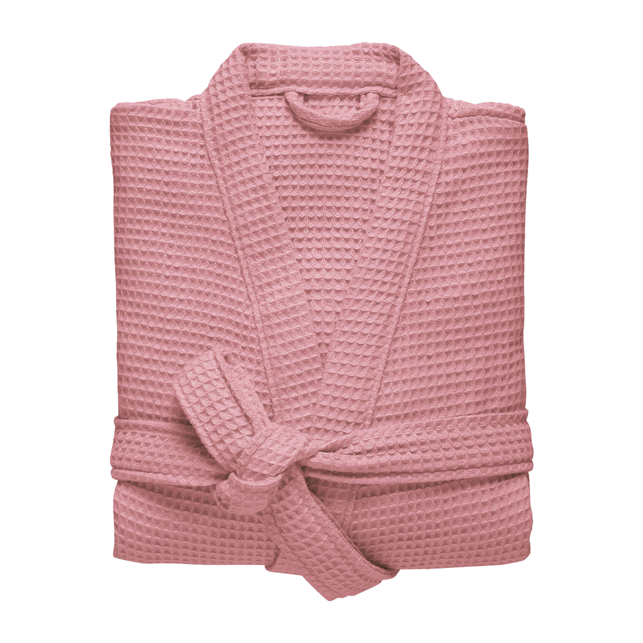 Peignoir mixte col kimono en coton bio, ESPRIT NID D'ABEILLE