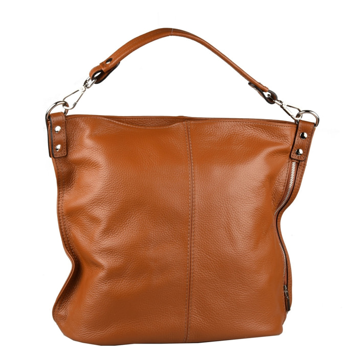 Borse Donna colore Cuoio-in pelle Made in Italy L31 cm X W32 cm X H16 cmcm