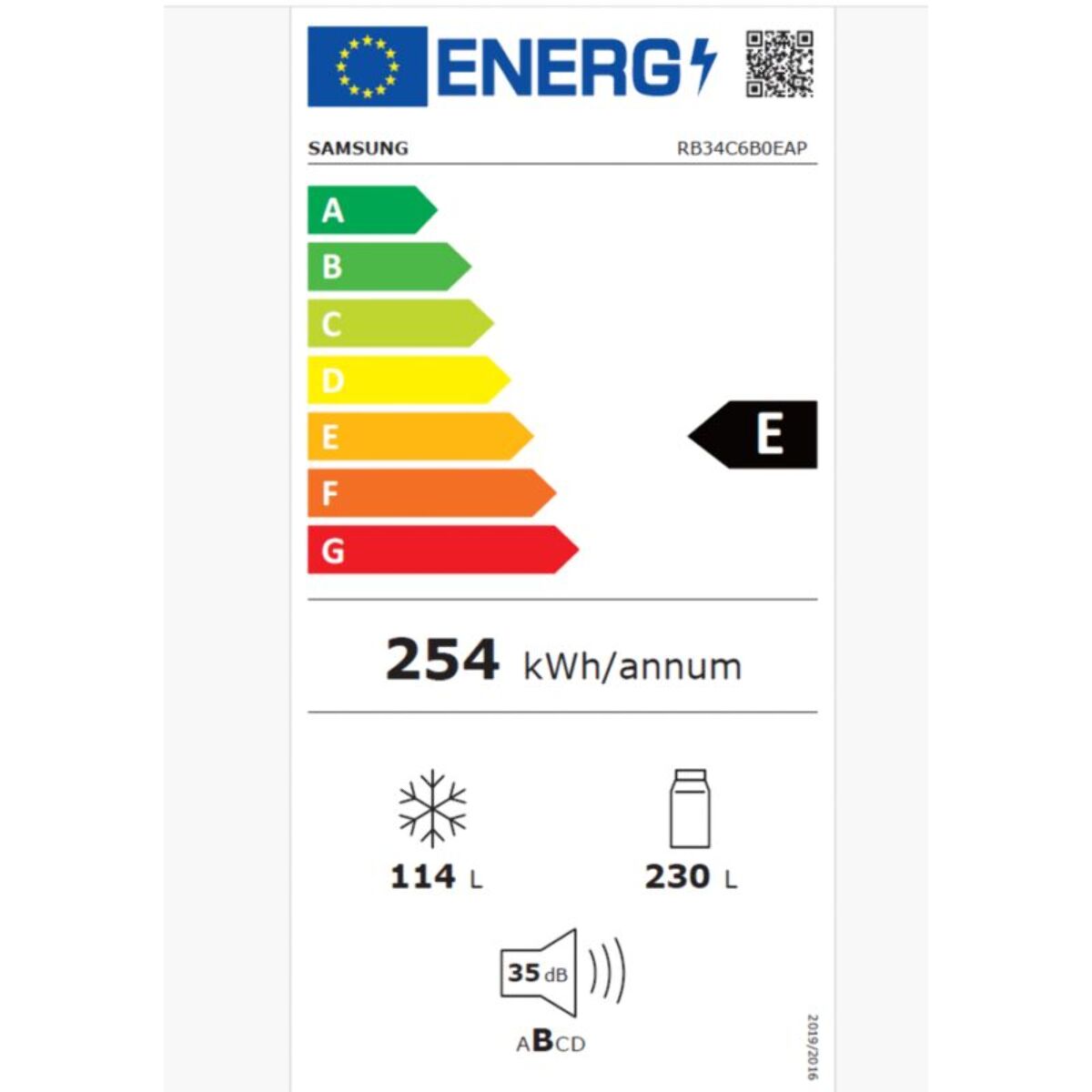 Réfrigérateur combiné SAMSUNG RB34C6B0EAP